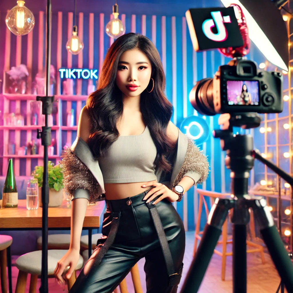 틱톡으로 돈을 버는 여자 Woman making money with tiktok